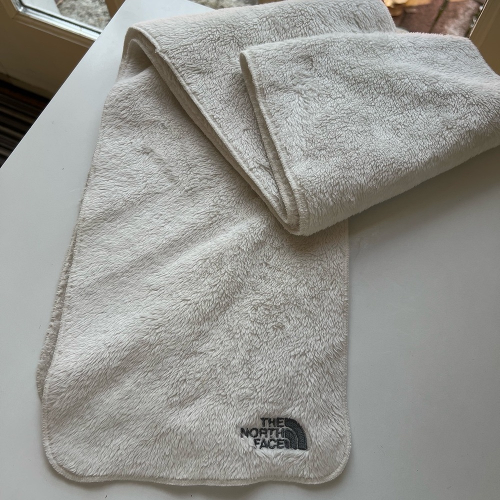 The North Face White Fleece Scarf